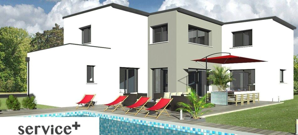 Service + : maison + terrain + financement  - Service +