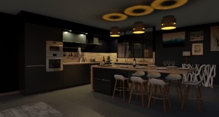 vue intérieur maison plain pied 107 m²