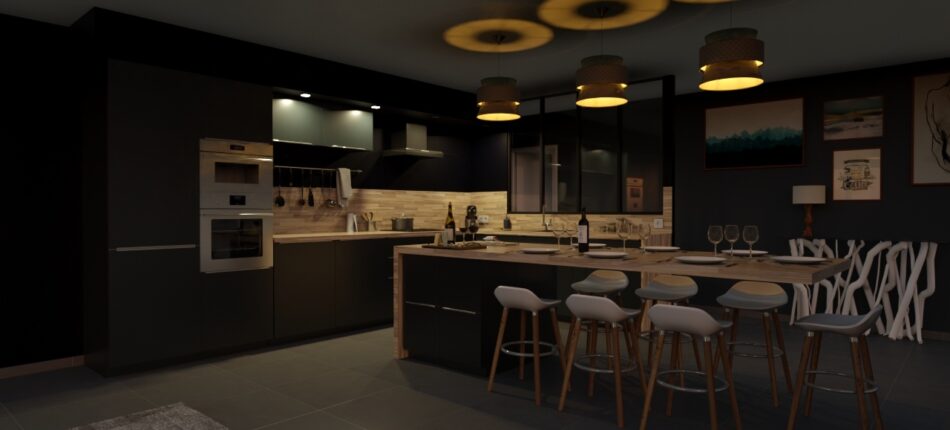 Inspirez-vous de ces projets pour créer le vôtre !  - vue intérieur maison plain pied 107 m²