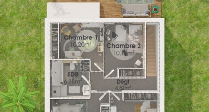 Etage GI 4 ch Trendy  - Maisons Tradilignes