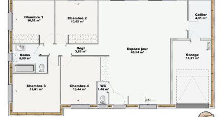 Terra 104 GI Sud  - Maisons Tradilignes