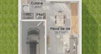 Etage GI 3 ch Trendy  - Maisons Tradilignes