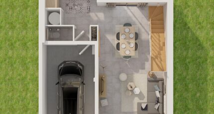 Etage GI 3 ch Design  - Maisons Tradilignes