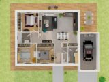 Plain-pied GA 3 ch Trendy  Maisons Tradilignes