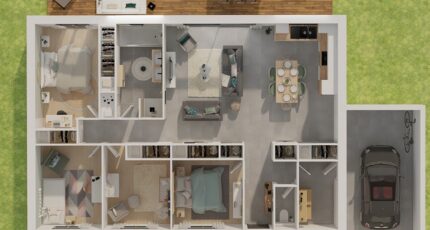 Plain-pied GA 4 ch Trendy  - Maisons Tradilignes