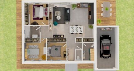 Plain-pied GA 3 ch Trendy  - Maisons Tradilignes