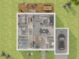 Plain-pied GA 2 ch Design  Maisons Tradilignes