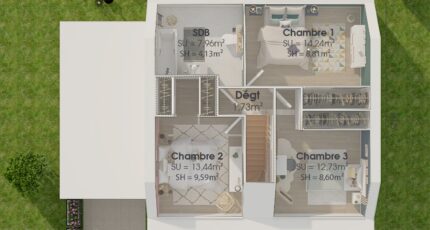 Combles GA 4 ch Trendy  - Maisons Tradilignes