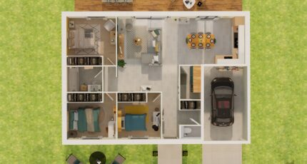 Plain-pied GI 3 ch Trendy  - Maisons Tradilignes