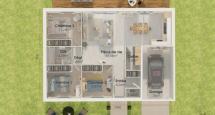 Plain-pied GI 3 ch Trendy 32150-4586modele720210624NQXaT.jpeg - Maisons Tradilignes