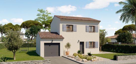 Plan de maison Surface terrain 78 m2 - 4 pièces - 3  chambres -  avec garage 